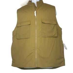 Selected Homme Tan Puffer Vest men sz 44R